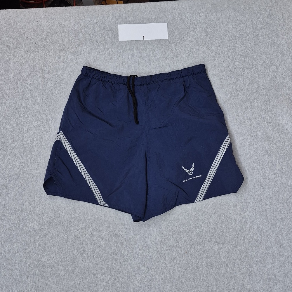 VINTAGE U.S. Air Force Men Activewear Shorts LARGE Navy Blue Made In USA‎ 90s